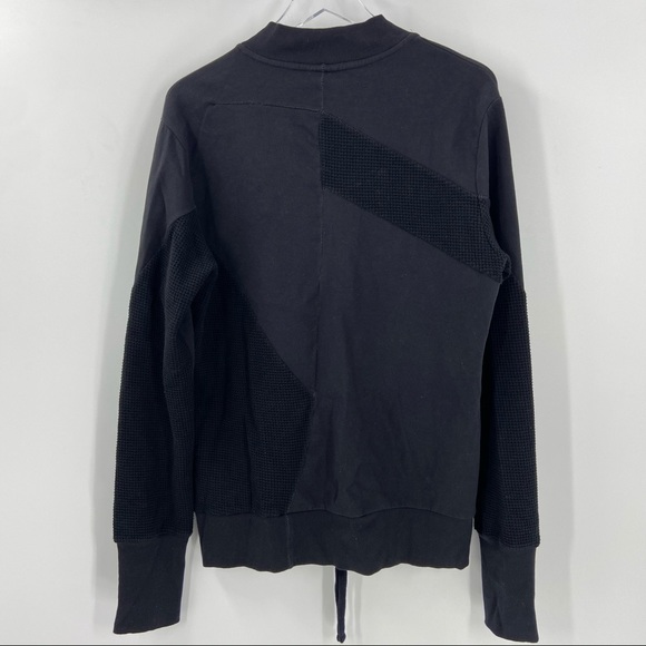 NWT THOM KROM Mesh Panel Black Bomber Jacket Large - Picture 7 of 12